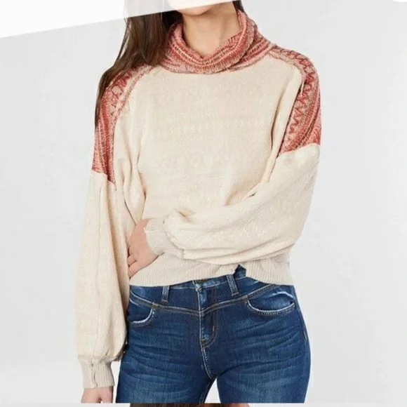 Free People White and Pink Sweater - Picture 2 of 8